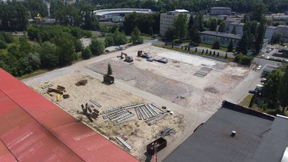 Tereny po Rybnickiej Fabryce Maszyn RYFAMA z lotu ptaka