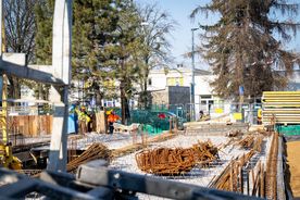 Plac budowy sali gimnastycznej przy II LO