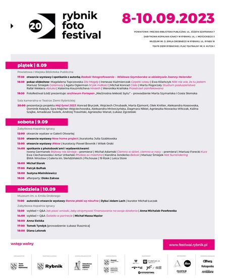 Materiały graficzne 20. Rybnik Foto Festival