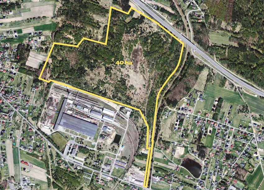 Mapa terenu inwestycyjnego przy ul. Włościańskiej