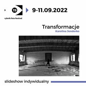Grafika zapowiadająca wystawę zdjęć Rybnik Foto Festival 2022