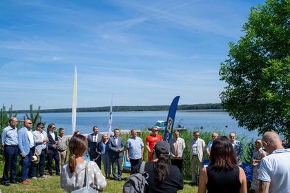 Uczestnicy konferencji prasowej ws. Festiwalu Górnej Odry