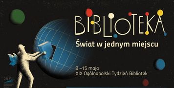 Grafika i logo wydarzenia Tydzień Bibliotek