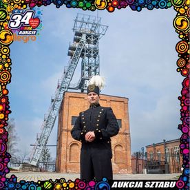 Grafika promując aukcję WOŚP - Nietypowe zwiedzanie Zabytkowej Kopalni Ignacy w Rybniku