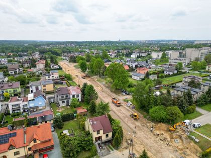Budowa łącznika ul. Storczyków z lotu ptaka