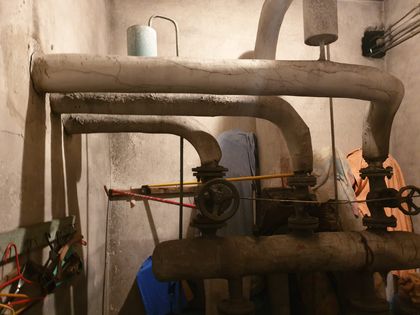 Kolektory w kotłowni przed modernizacją