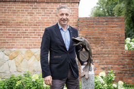 Odsłonięcie rybnickiego, herbowego szczupaka z brązu