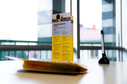 Ulotka na sali obsługi w zakresie wydawania numeru pesel dla obywateli Ukrainy