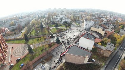 Plac Jana Pawła II z lotu ptaka