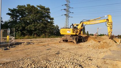 Plac budowy nowego wiaduktu