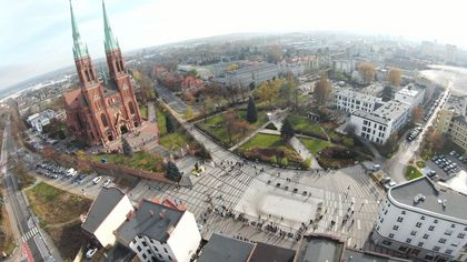 Plac Jana Pawła II z lotu ptaka