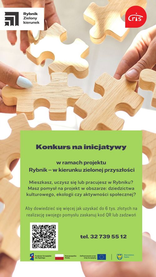 Plakat konkursu "Rybnik - zielony kierunek" 