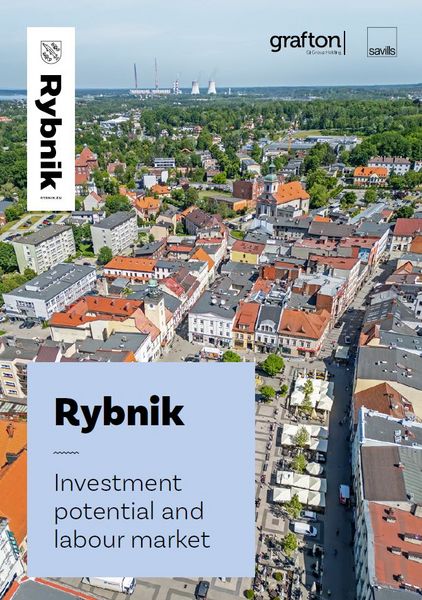 Śródmieście Rybnika z lotu ptaka