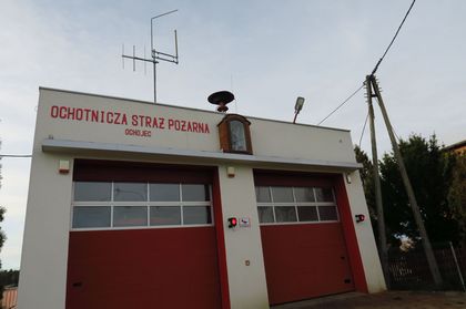 Budynek Ochotniczej Straży Pożarnej w Golejowie po modernizacji. 