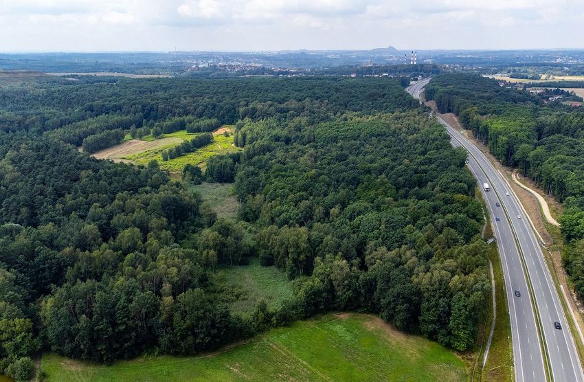 Teren, na ktorym powstanie Centrum Zielonej Energii, z lotu ptaka