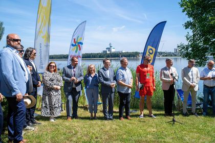 Uczestnicy konferencji prasowej ws. Festiwalu Górnej Odry