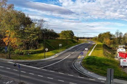 Nowa strefa gospodarcza w Rybniku na ul. Sportowej - widok z lotu ptaka
