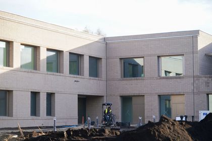 Widok na budowę hospicjum