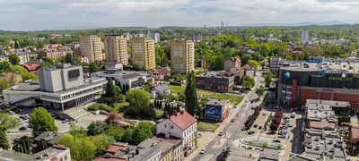 Widok z lotu ptaka na Rybnik