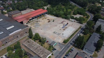 Tereny po Rybnickiej Fabryce Maszyn RYFAMA z lotu ptaka