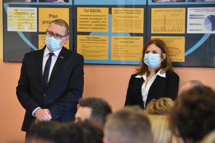 Spotkanie zastępcy prezydenta Rybnika Wojciecha Świerkosza z dyrektorami rybnickich szkół. 