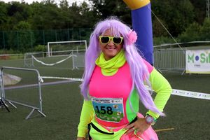 Uczestnicy plenerowego biegu