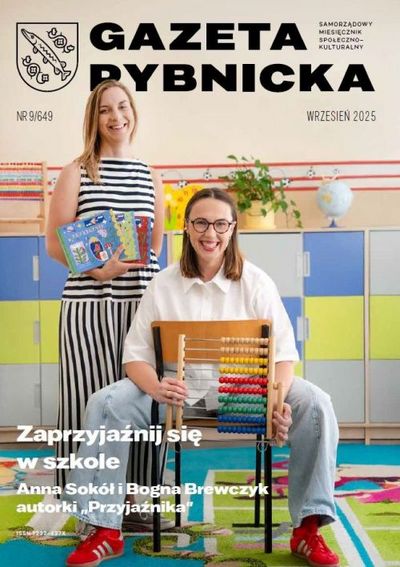 Okładka wrześniowego numeru Gazety Rybnickiej - Anna Sokół i Bogna Brewczyk autorki „Przyjaźnika”
