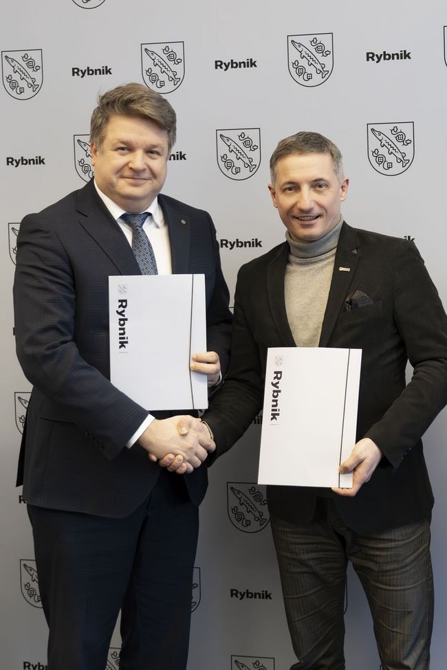 dr hab. inż Marcin Staniek, Prof. PŚ - Prorektor ds. Współpracy z Otoczeniem Społeczno-Gospodarczym, Piotr Kuczera – Prezydent Miasta Rybnika