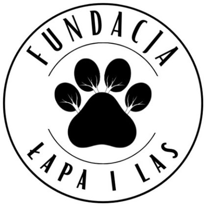 Obraz przedstawia logo Fundacji Łapa i Las.