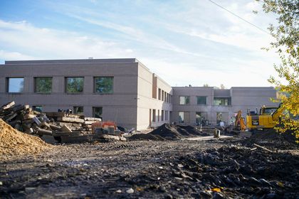 Widok na budowę hospicjum