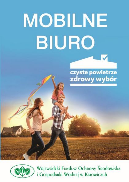 Plakat mobilnego biura programu czyste powietrze