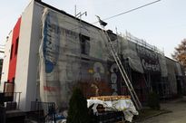 Budynek Ochotniczej Straży Pożarnej w Golejowie w trakcie modernizacji.