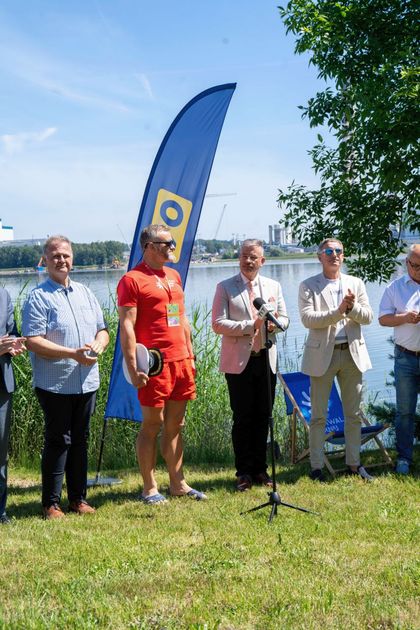 Uczestnicy konferencji prasowej ws. Festiwalu Górnej Odry