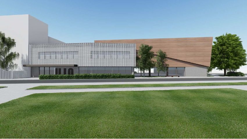 Wizualizacja budynku nowej sali gimnastycznej przy II LO