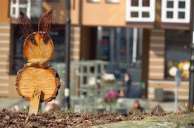 Wielkanocne dekoracje na rynku i ulicach Rybnika