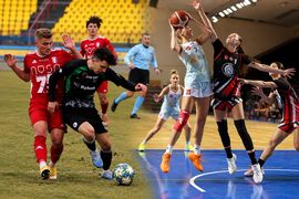 Zdjęcie przedstawia grupę osób, które uprawiają różne sporty.