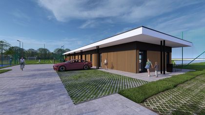 Wizualizacja kompleksu boisk Orlik w dzielnicy Chwałowice