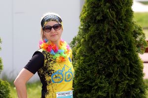 Uczestnicy plenerowego biegu