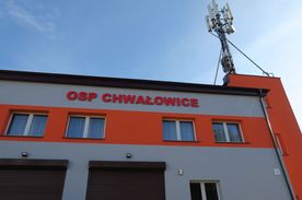 Budynek Ochotniczej Straży Pożarnej w Chwałowicach po modernizacji. 