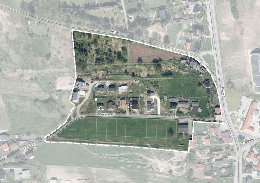 mapa wycinka terenu z lotu ptaka