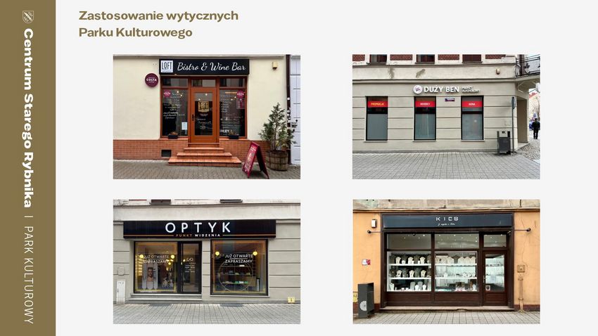 Kolaż zdjęć nowoczesnych szyldów