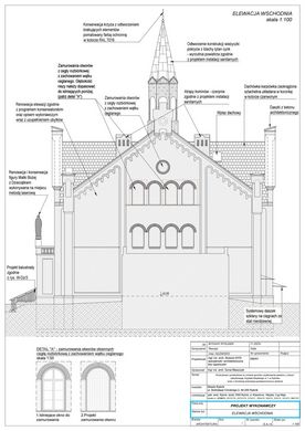 ilustracja przedstawia szkice remontu budynku "Juliusz"