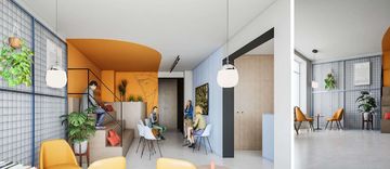 Wizualizacja pomieszczenia przeznaczonego na Urban Lab