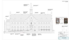 ilustracja przedstawia szkice remontu budynku "Juliusz"
