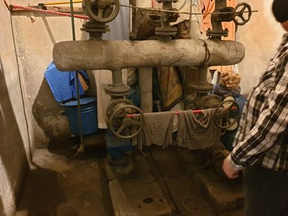 Kolektory w kotłowni przed modernizacją