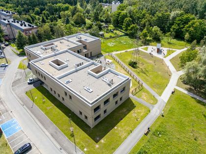 Rybnickie hospicjum z lotu ptaka