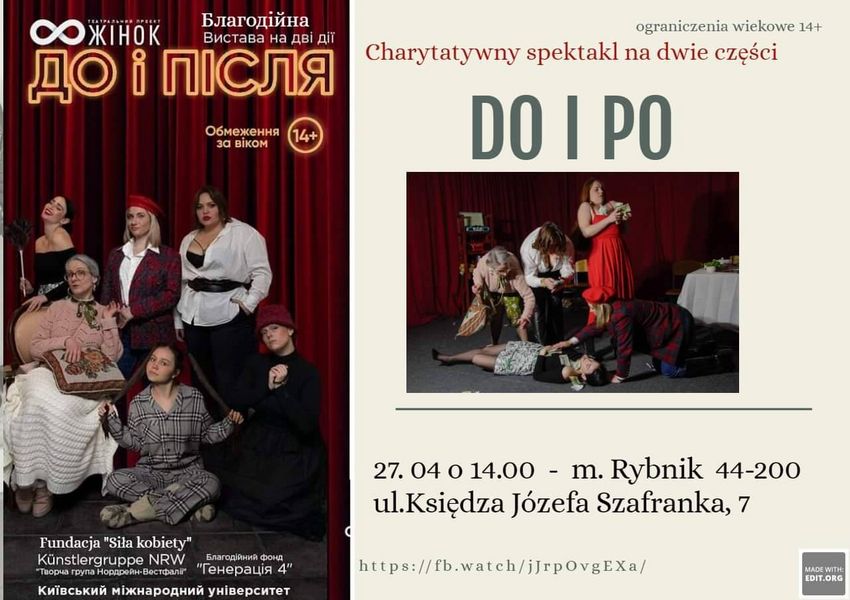 Plakat spektaklu Przed i Po