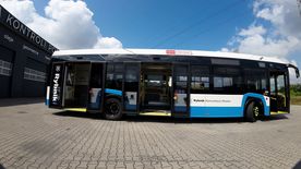 Prezentacja rybnickiego autobusu hybrydowego w Rybniku