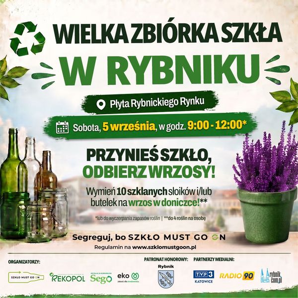 plakat promujący wymianę słoików na wrzosy