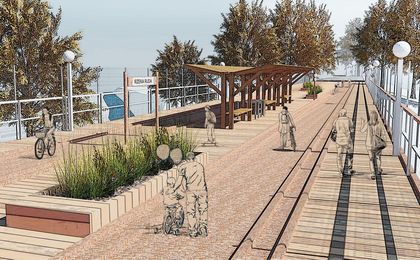 Wizualizacja zagospodarowania mostu